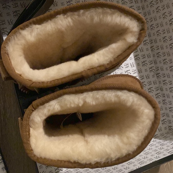 EUC [Australia Luxe Collective] Pistol Brown Studded Sheepskin Boots w/ Box W 5 - Picture 10 of 16